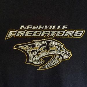 Nashville Predators Custom Design on Navy T-Shirts